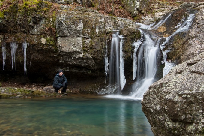 Icy Waterfall at Lake Catherine State Park